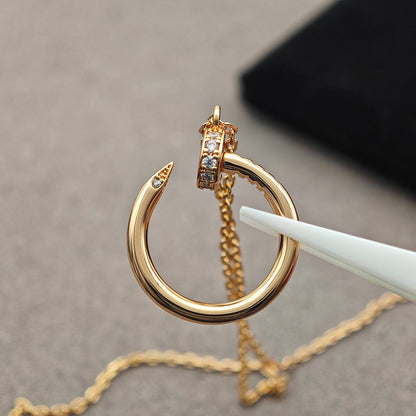 [✨ROSE💎]JUSTE NECKLACE HALF DIAMOND