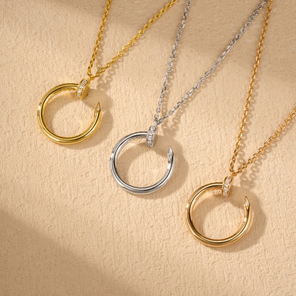 [✨ROSE💎]JUSTE NECKLACE HALF DIAMOND