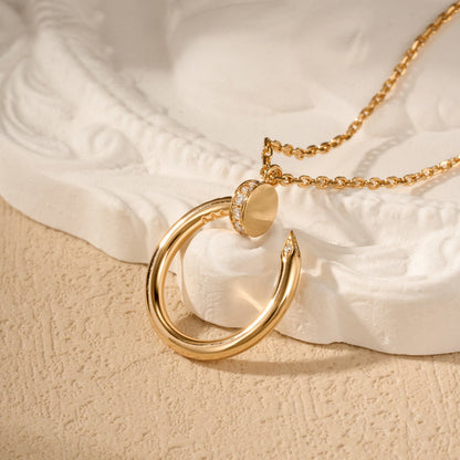 [✨ROSE💎]JUSTE NECKLACE HALF DIAMOND