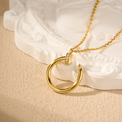 [✨ROSE💎]JUSTE NECKLACE HALF DIAMOND