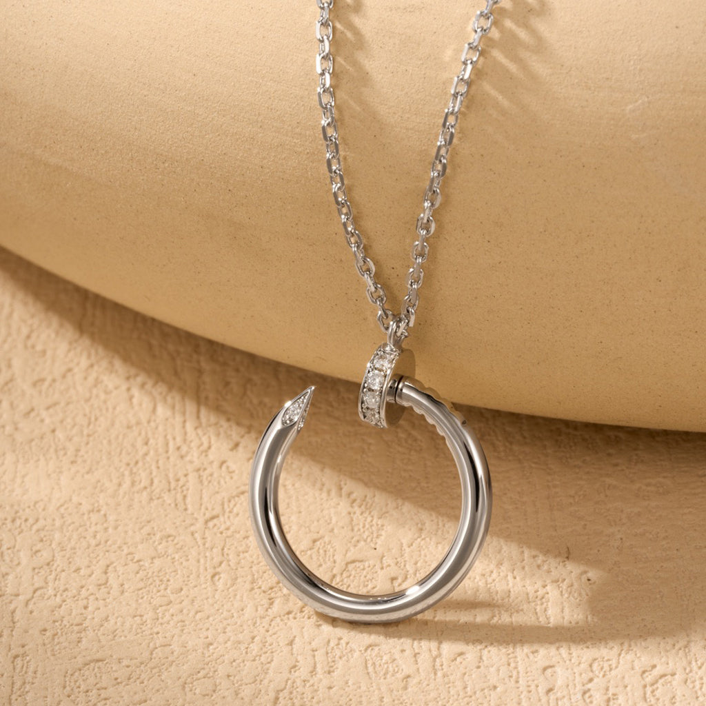 [✨ROSE💎]JUSTE NECKLACE HALF DIAMOND