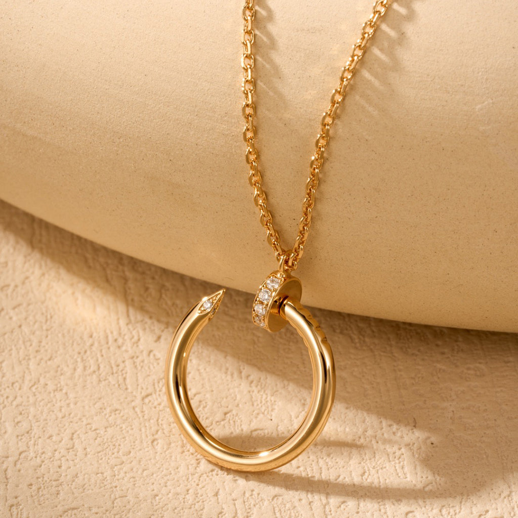 [✨ROSE💎]JUSTE NECKLACE HALF DIAMOND