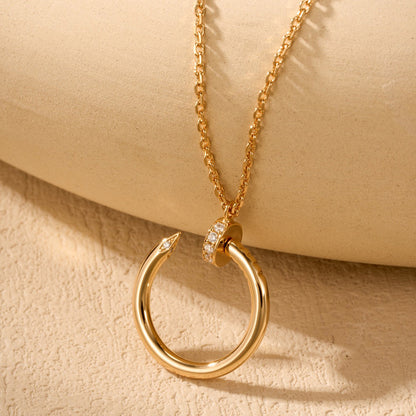 [✨ROSE💎]JUSTE NECKLACE HALF DIAMOND