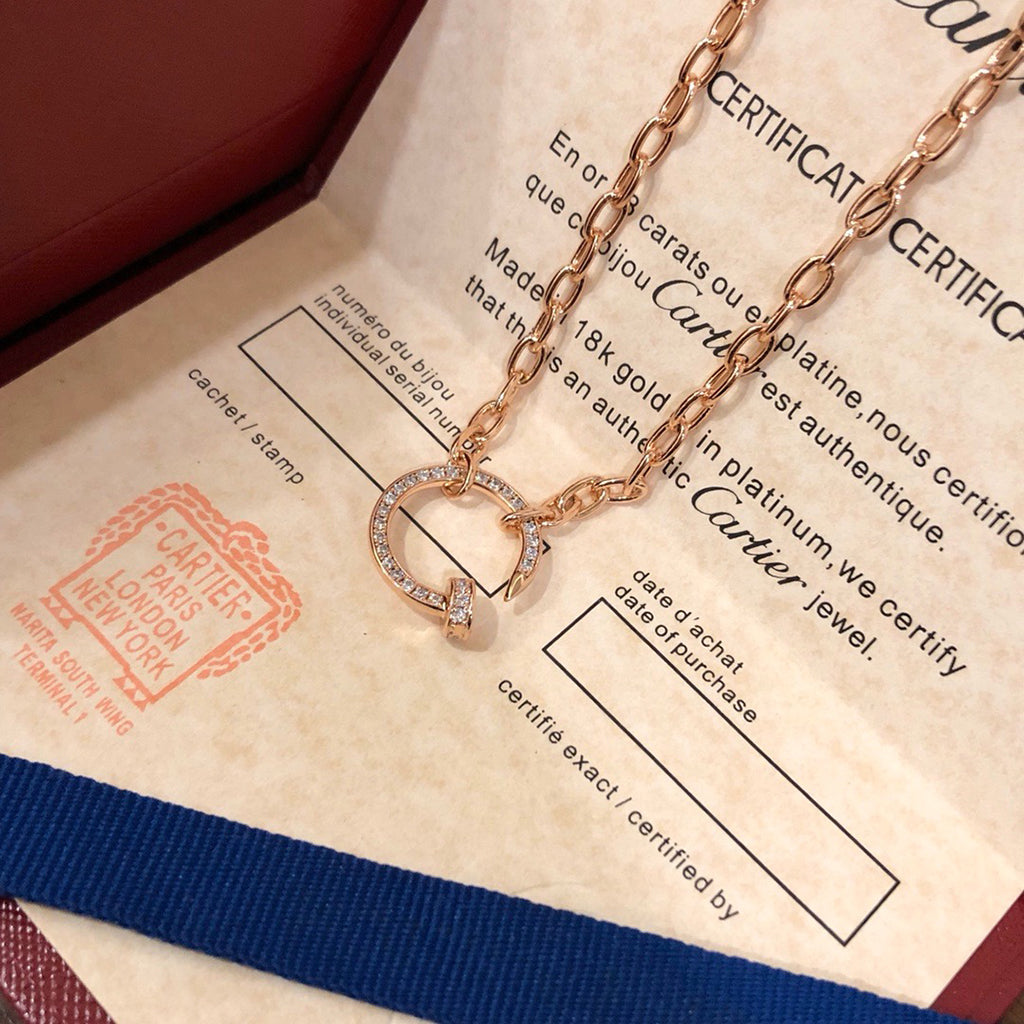 [✨ROSE💎]JUSTE NECKLACE FULL DIAMONDS