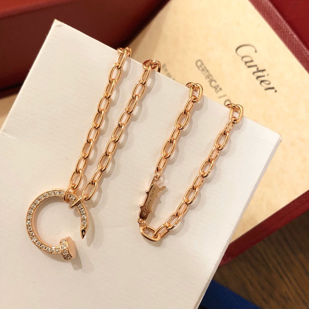 [✨ROSE💎]JUSTE NECKLACE FULL DIAMONDS