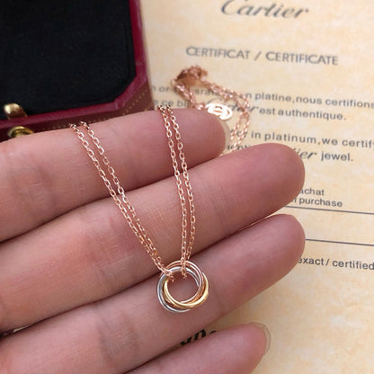 [✨ROSE💎]TRINITY MINI NECKLACE