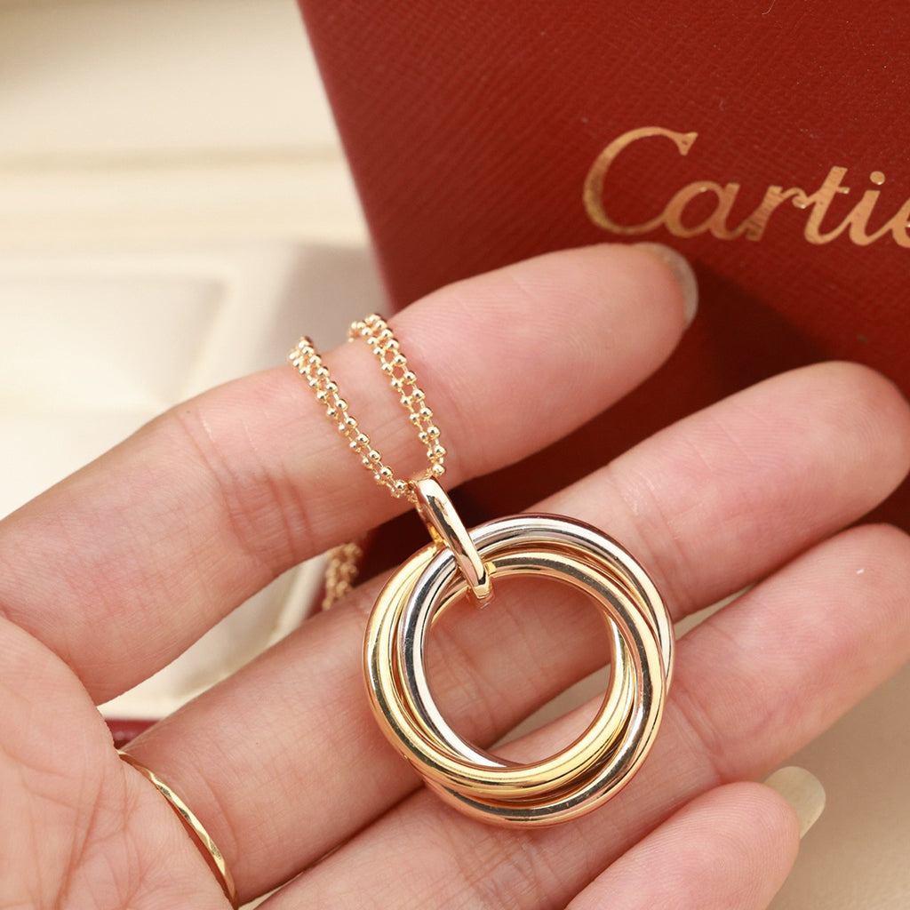 [✨ROSE💎]TRINITY LARGE NECKLACE