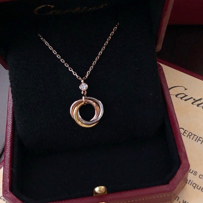 [✨ROSE💎]TRINITY  NECKLACE 1 DIAMOND