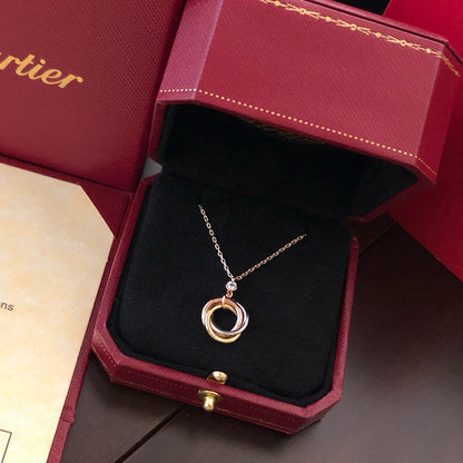 [✨ROSE💎]TRINITY  NECKLACE 1 DIAMOND