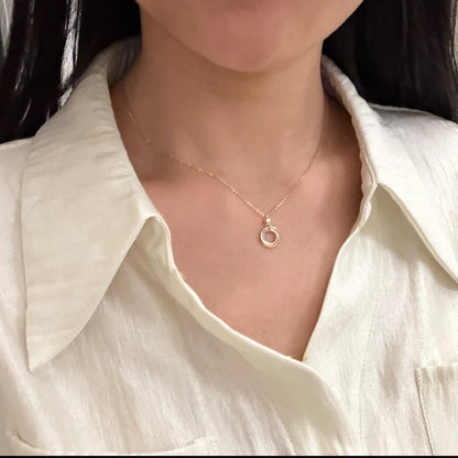 [✨ROSE💎]TRINITY  NECKLACE 1 DIAMOND