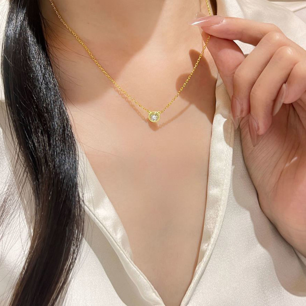 [✨ROSE💎]DAMOUR DIAMOND NECKLACE