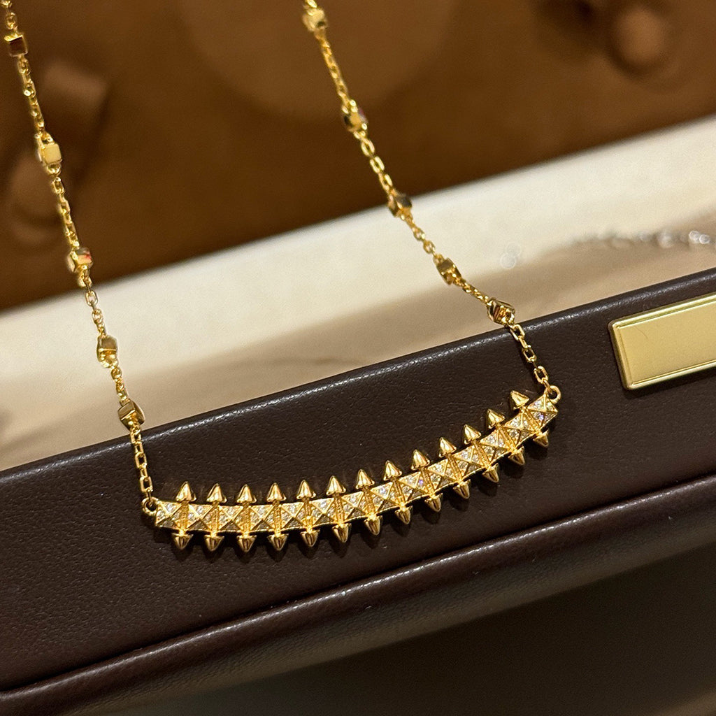 [✨ROSE💎]CLASH  SMALL FULL DIAMOND NECKLACE