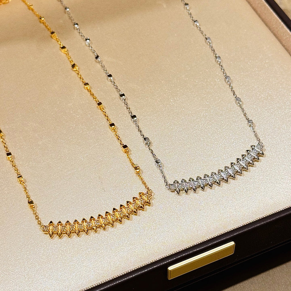 [✨ROSE💎]CLASH  SMALL FULL DIAMOND NECKLACE