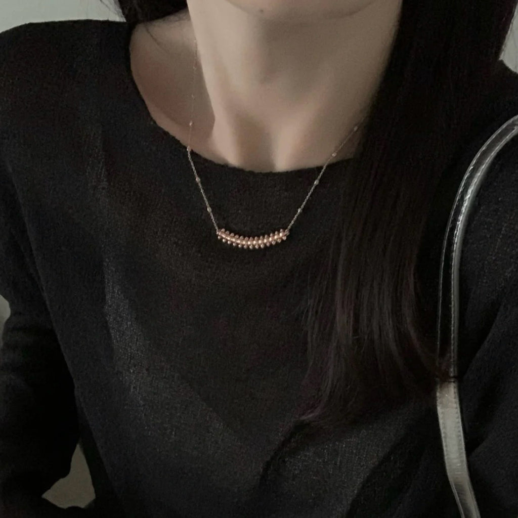 [✨ROSE💎]CLASH  SMALL FULL DIAMOND NECKLACE