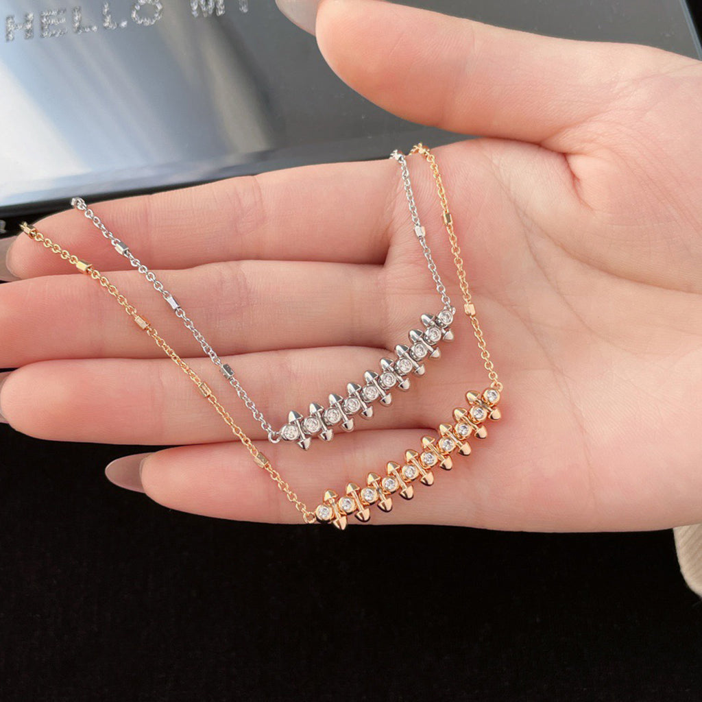 [✨ROSE💎]CLASH  MEDIUM DIAMOND NECKLACE