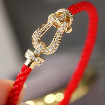 [✨ROSE💎]FORCE LARGE HORSESHOE FULL DIAMOND BRACELET ROSE GOLD