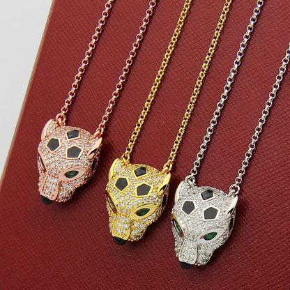 [✨ROSE💎]PANTHERE FULL DIAMOND NECKLACE