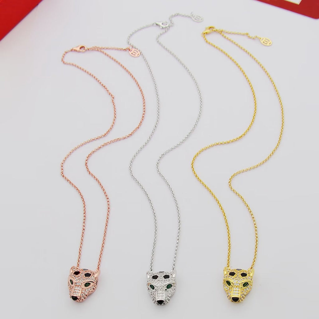 [✨ROSE💎]PANTHERE FULL DIAMOND NECKLACE