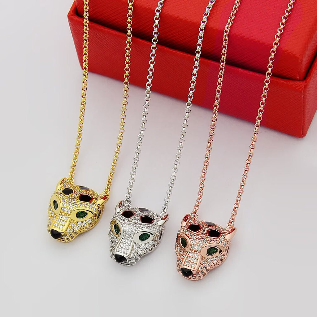 [✨ROSE💎]PANTHERE FULL DIAMOND NECKLACE