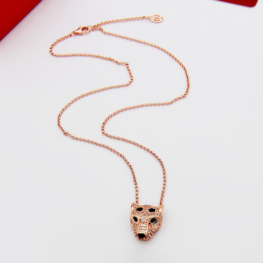 [✨ROSE💎]PANTHERE FULL DIAMOND NECKLACE
