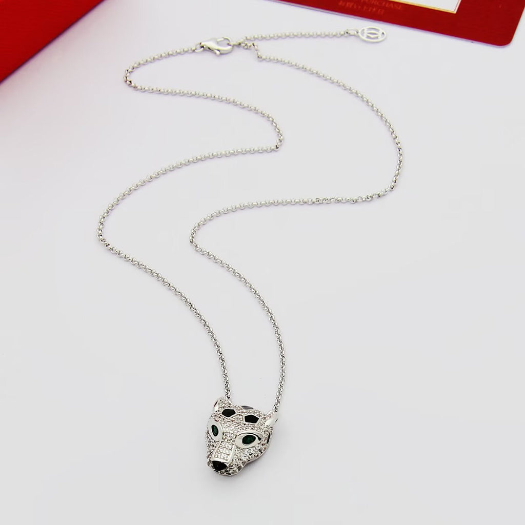 [✨ROSE💎]PANTHERE FULL DIAMOND NECKLACE