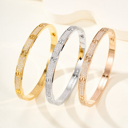 [✨ROSE💎]LOVE BRACELET 4.8MM DIAMOND-PAVED