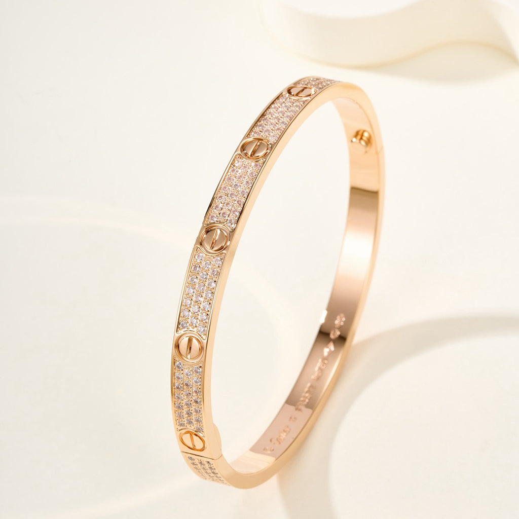 [✨ROSE💎]LOVE BRACELET 4.8MM DIAMOND-PAVED