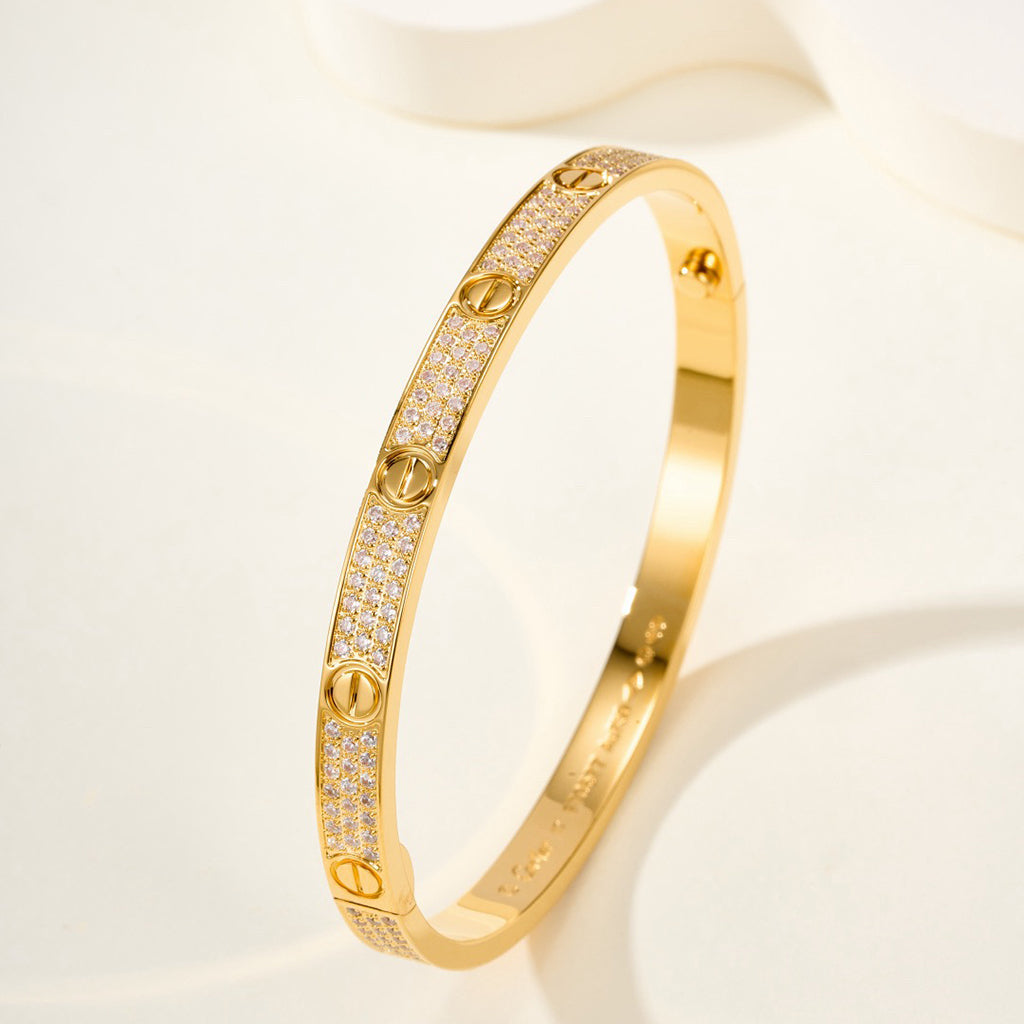[✨ROSE💎]LOVE BRACELET 4.8MM DIAMOND-PAVED