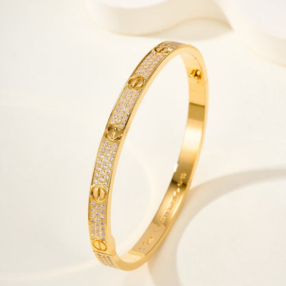 [✨ROSE💎]LOVE BRACELET 4.8MM DIAMOND-PAVED