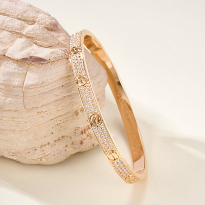 [✨ROSE💎]LOVE BRACELET 4.8MM DIAMOND-PAVED