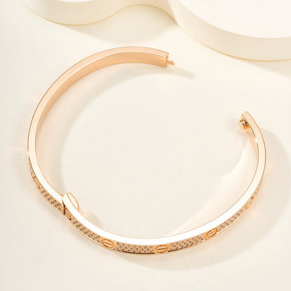 [✨ROSE💎]LOVE BRACELET 4.8MM DIAMOND-PAVED