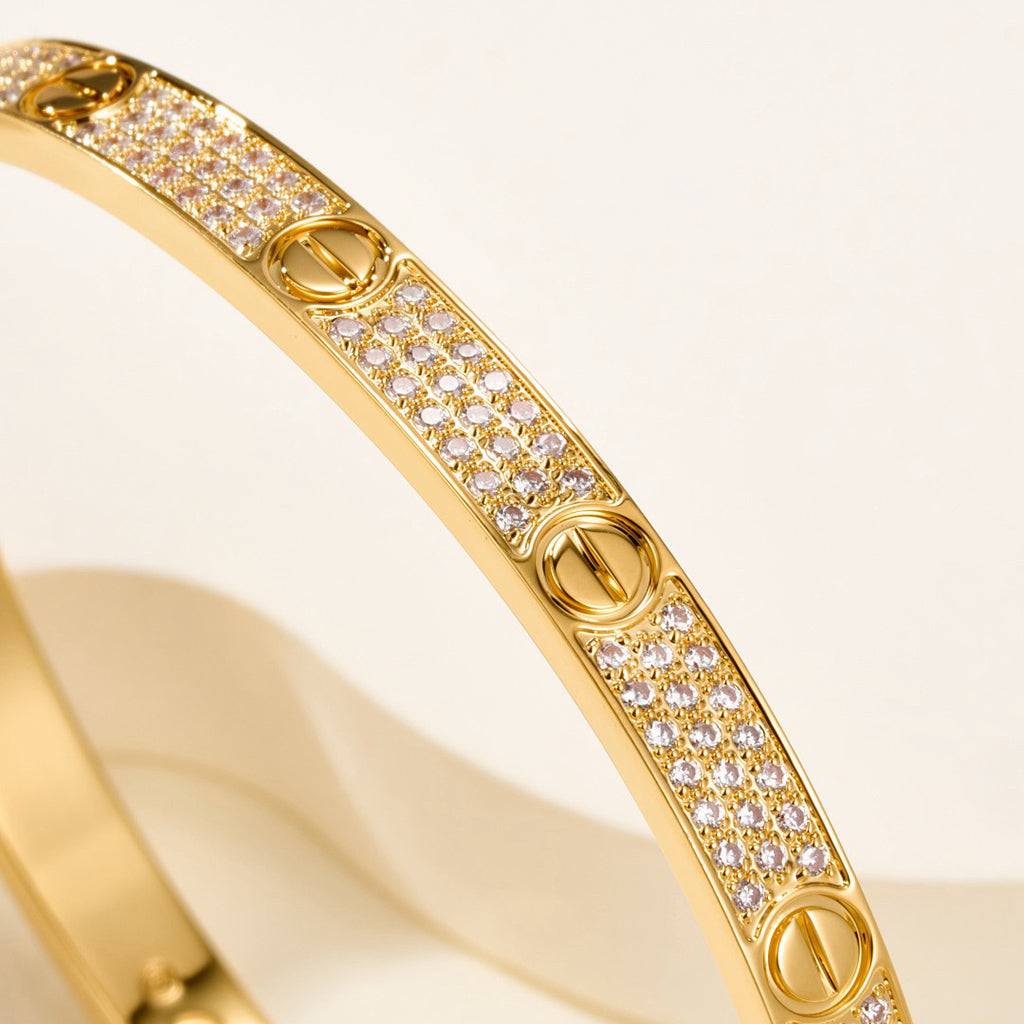 [✨ROSE💎]LOVE BRACELET 4.8MM DIAMOND-PAVED