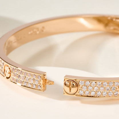 [✨ROSE💎]LOVE BRACELET 4.8MM DIAMOND-PAVED