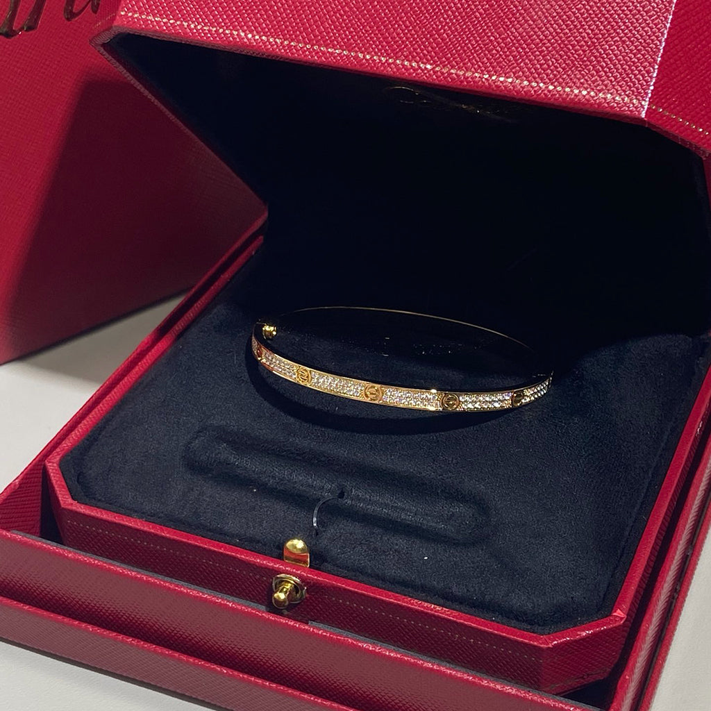 [✨ROSE💎]LOVE BRACELET 3.65MM DIAMOND-PAVED