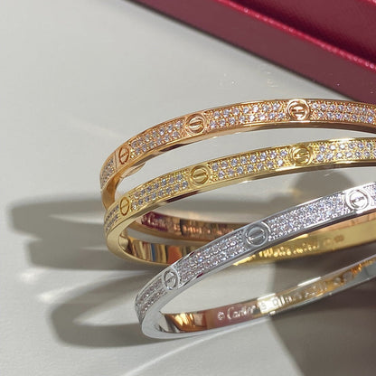 [✨ROSE💎]LOVE BRACELET 3.65MM DIAMOND-PAVED