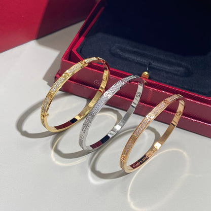 [✨ROSE💎]LOVE BRACELET 3.65MM DIAMOND-PAVED