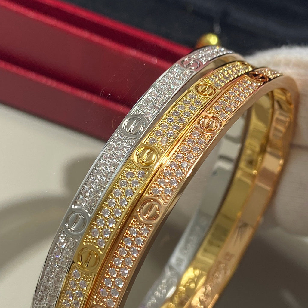 [✨ROSE💎]LOVE BRACELET 3.65MM DIAMOND-PAVED