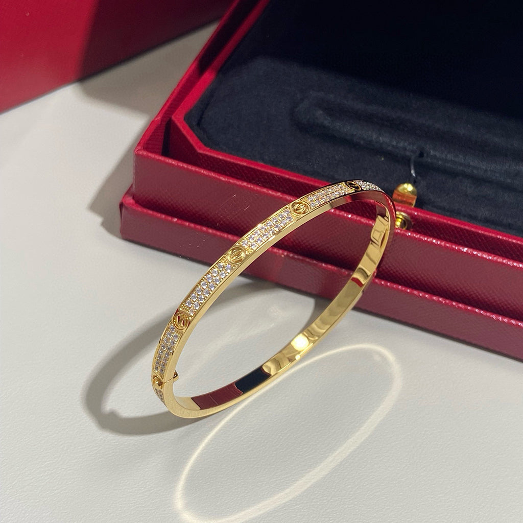 [✨ROSE💎]LOVE BRACELET 3.65MM DIAMOND-PAVED