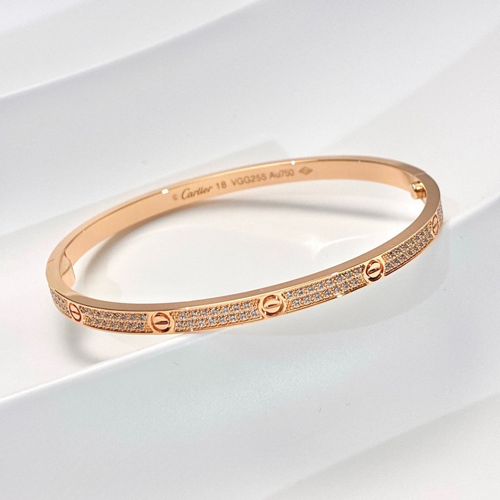 [✨ROSE💎]LOVE BRACELET 3.65MM DIAMOND-PAVED