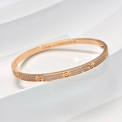 [✨ROSE💎]LOVE BRACELET 3.65MM DIAMOND-PAVED