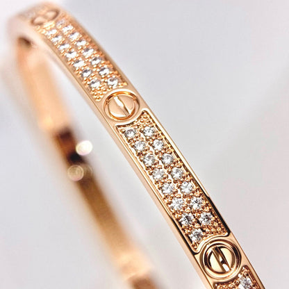 [✨ROSE💎]LOVE BRACELET 3.65MM DIAMOND-PAVED