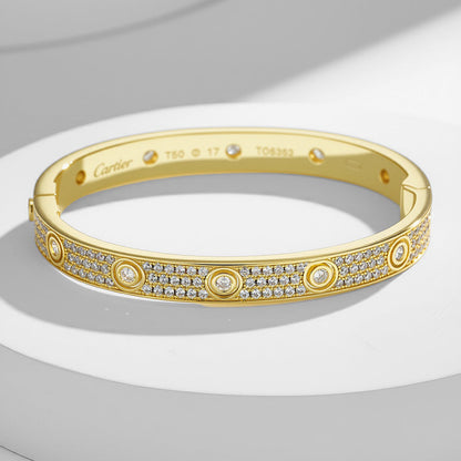 [✨ROSE💎]LOVE BRACELET 6.1MM DIAMOND-PAVED 10 BIG DIAMONDS