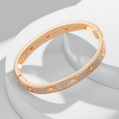 [✨ROSE💎]LOVE BRACELET 6.1MM DIAMOND-PAVED 10 BIG DIAMONDS