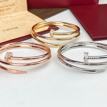 [✨ROSE💎]JUSTE BRACELET 3.5MM DOUBLE ROW DIAMOND