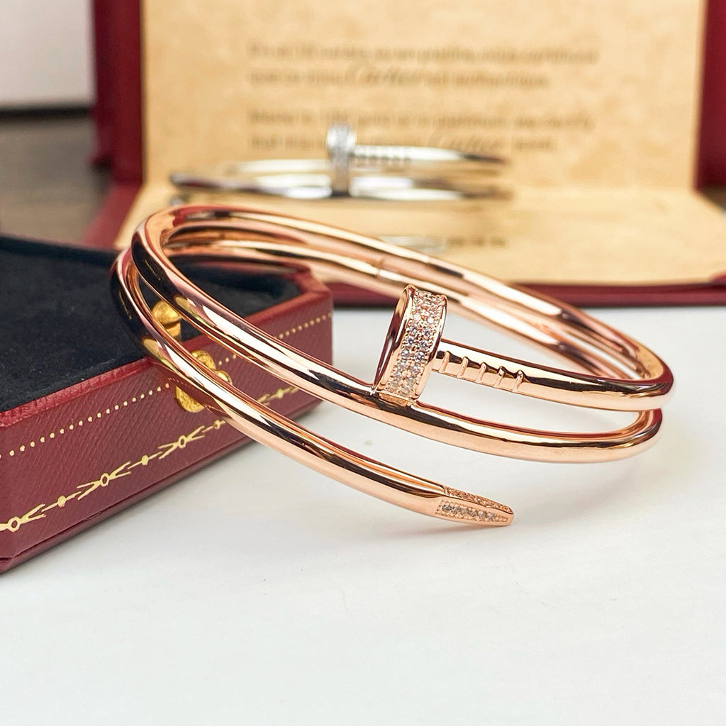 [✨ROSE💎]JUSTE BRACELET 3.5MM DOUBLE ROW DIAMOND