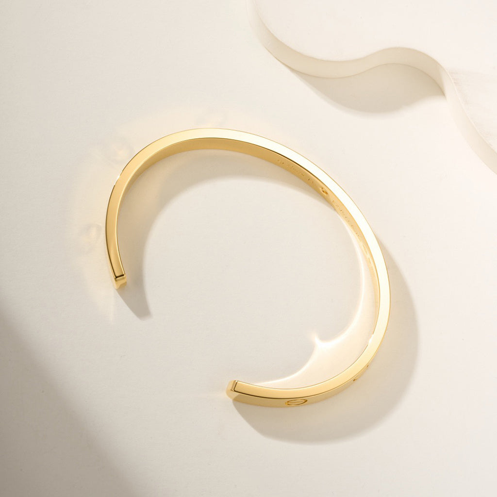 [✨ROSE💎]LOVE BRACELET 6.1MM 1 DIAMOND OPEN CUFF