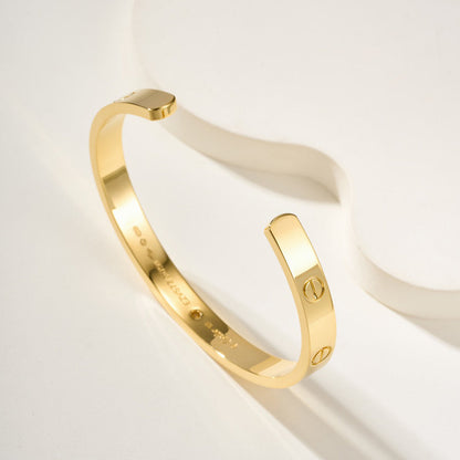 [✨ROSE💎]LOVE BRACELET 6.1MM 1 DIAMOND OPEN CUFF