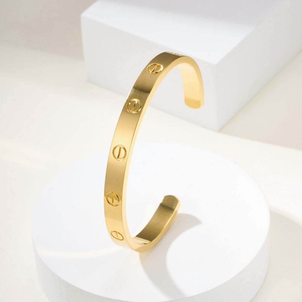 [✨ROSE💎]LOVE BRACELET 6.1MM OPEN CUFF