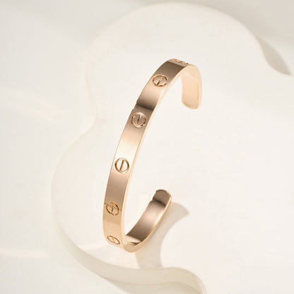 [✨ROSE💎]LOVE BRACELET 6.1MM OPEN CUFF