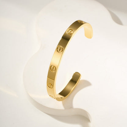 [✨ROSE💎]LOVE BRACELET 6.1MM OPEN CUFF